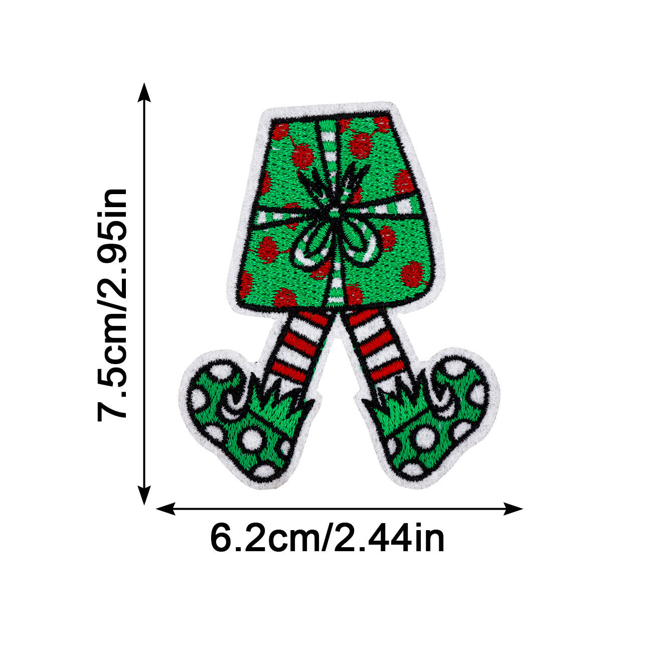 Wholesale Christmas embroidery patch Christmas cloth patch HOHOHO MERRYCHRISAMAS clothing accessories hot stamping label